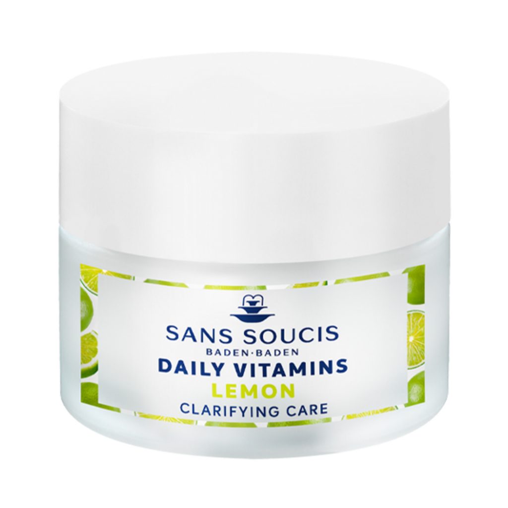 Vitaminas diarias crema facial cuidado clarificante cosmética alemana natural SansSoucis