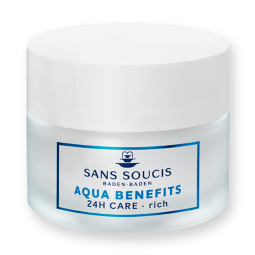 Aqua benefits cuidado facial 24h cosmética alemana natural SansSoucis