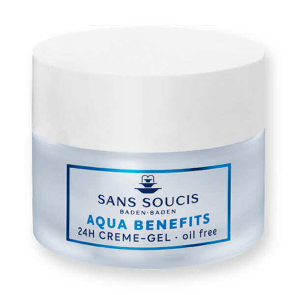 Aqua benefits gel facial libre de aceite cosmética alemana natural SansSoucis