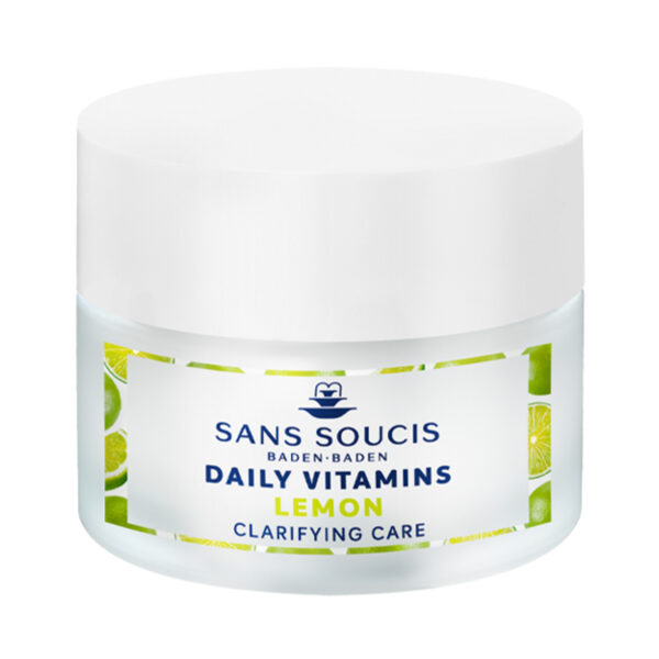 Vitaminas diarias crema facial cuidado clarificante cosmética alemana natural SansSoucis