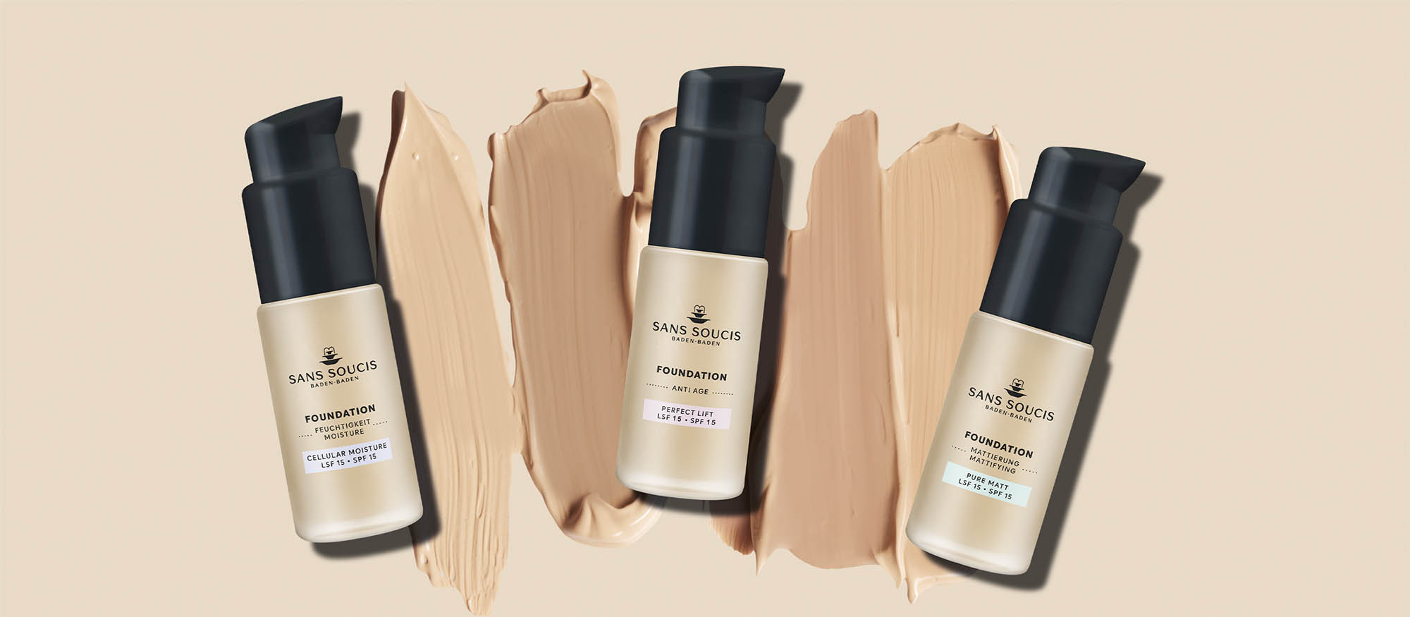 Base de maquillaje facial cosmética alemana natural SansSoucis