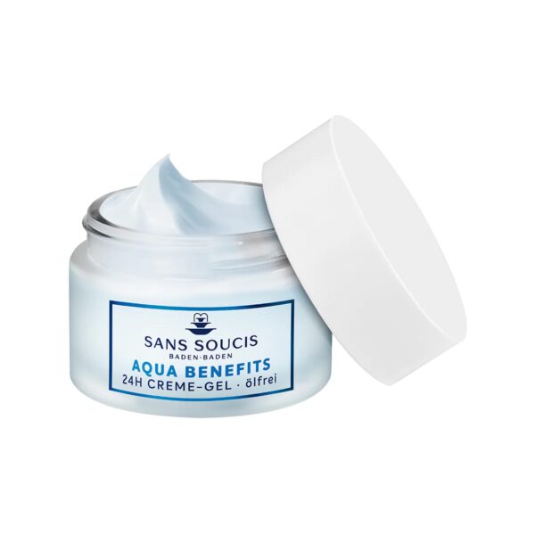 Aqua benefits gel facial libre de aceite cosmética alemana natural SansSoucis