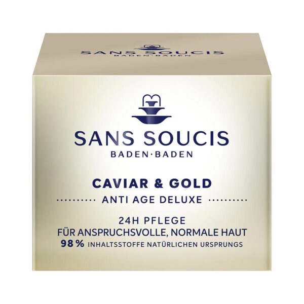 Caviar and gold crema de cara 24h cosmética alemana natural SansSoucis