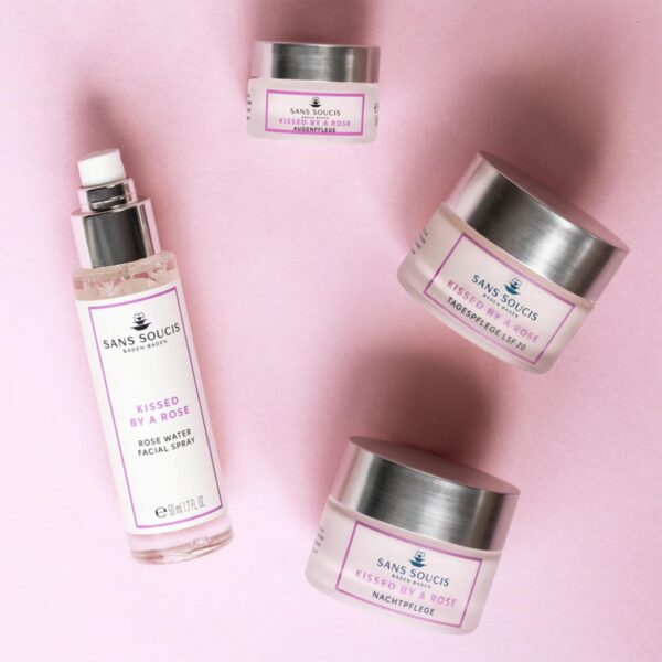 Spray facial de agua de rosas cosmética Alemana Natural Sans Soucis