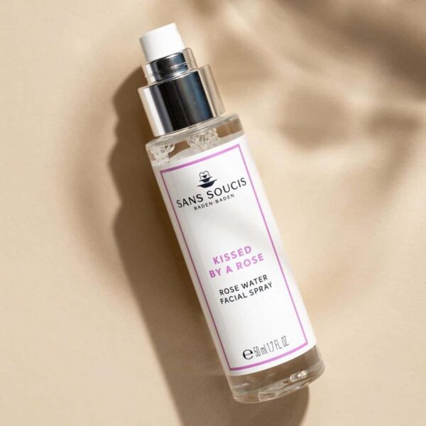Spray facial de agua de rosas cosmética Alemana Natural Sans Soucis