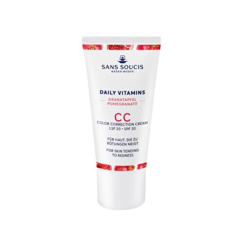 Vitaminas diarias crema facial correctora con color para pieles con tendencia al enrojecimiento cosmética alemana natural SansSoucis