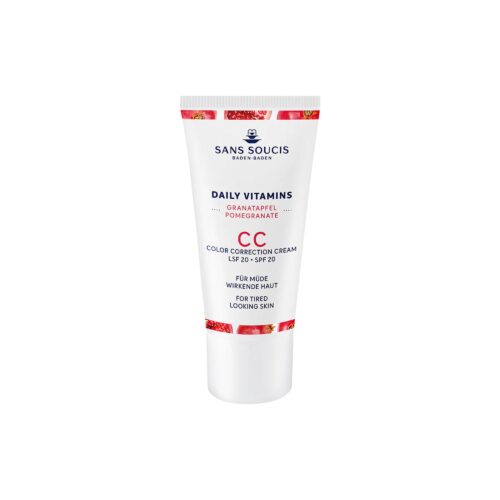 Vitaminas diarias crema facial correctora con color spf20 para piel con aspecto cansado cosmética alemana natural SansSoucis